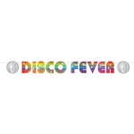 If you're wearing platform shoes, hip huggers,or a white suit and doing the hustle, then you need this 70's Disco Fever Streamer to complete your 70's themed party!   Comes completely assembled, just hang with pins, tape,staples, etc. Reusabe with care.