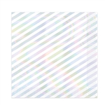 Setting an iridescent table for your party? These 12.88" square, 2-ply luncheon napkins with iridescent stripes will add a finishing touch to your decor.