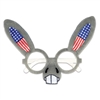 There will be no doubt which side of the aisle you're on with these Patriotic Donkey Glasses! Perfect for rallies, election headquarters, results watch parties and victory celebrations. One size fits most.