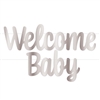 Foil Welcome Baby Streamer - Silver