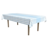 Striped Tablecover - Blue, White and Silver