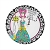 Bet you didn't know Dolly Mama was into fitness . . .Of course it's in her own tongue-in-cheek style.  You 'll be smiling as you set your serving table and so will your guests with these fun colorful plates.    Sold 8 - 9 inch plates per package.