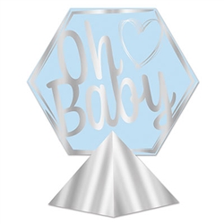 Here's a fun, unique and stylish centerpiece for your Baby Shower or Welcome home Baby party.  This 3-D Foil "Oh Baby" Centerpiece is an eye-catching focal point for your serving or gift table.  Sold one per package and requiring simple assembly.