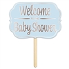 Foil Welcome ToThe Baby Shower Yard Sign Blue
