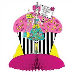 Add the wisdom of Dolly Mama's™ to your table setting with this fun and colorful Dolly Mama's™ Adult Celebration Centerpiece.  This 8.25 inch wide by 10.25 inch tall centerpiece opens full round, is printed both sides on highest quality cardstock. and is