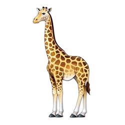 Your jungle themed party is sure to reach new heights with this over 4 foot tall Jointed Giraffe!  Printed one side on high quality cardstock in vibrant color, fully jointed and poseable.  Reusable with care.