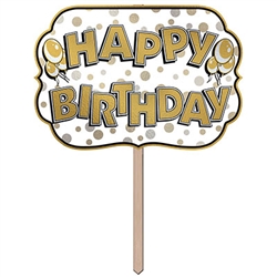 Foil Happy Birthday Yard Sign