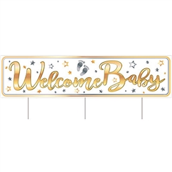 All Weather  Jumbo Welcome Baby Yard Sign