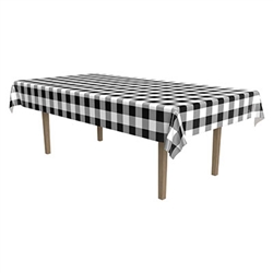 Black Plaid Tablecover