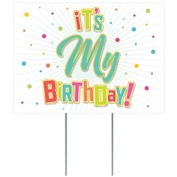 Whether you're doing it for yourself or someone else, make sure everyone that passes by knows there's a special birthday!  This All Weather It's My Birthday! Yard Sign is a great fun and colorful way to share the celebration.