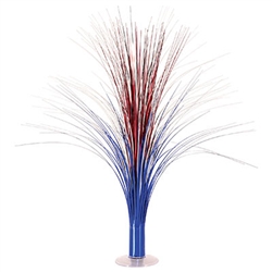 Metallic Spray Centerpiece - Red, Silver & Blue