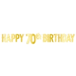 Foil Happy "70th" Birthday Streamer