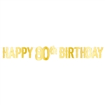 Foil Happy "80th" Birthday Streamer