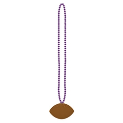 Beads with Football Medallion