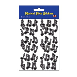 Black Musical Note Stickers (4 sheets/pkg)