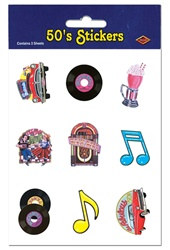 50's Stickers (4 sheets/pkg)