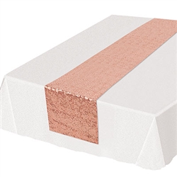 Looking for a classy, subtle and colorful way to add a splash of color to your table settings? This Sequined Table Runner in Rose Gold will add the touch of  style, class, fun and excitement you're party deserves.