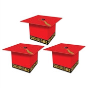 Red Grad Cap Favor Boxes