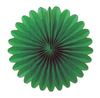 Green Mini Tissue Fans (6 Per Package)