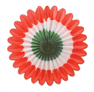 Red, White, and Green Mini Tissue Fans