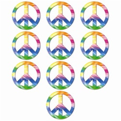 Mini Peace Sign Cutouts (10/pkg)