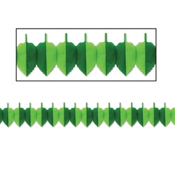 Green Tissue Spring Leaf Garland