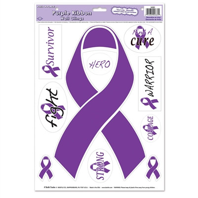 Purple Ribbon Peel 'N Place (1/pkg)