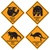 Outback Road Sign Cutouts (4/pkg)