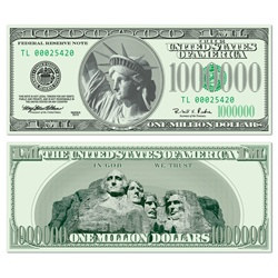 1 Million Dollar Bill Cutout