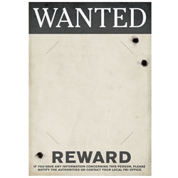 Gangster Wanted Sign
