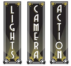 Lights, Camera, Action Cutouts (3/pkg)