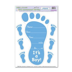 Blue Birth Announcement Peel N Place (7/sheet)