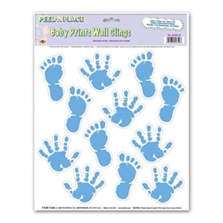 Blue Baby Prints Peel N Place (12/sheet)