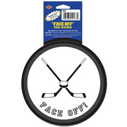 Face Off Hockey Puck Decal