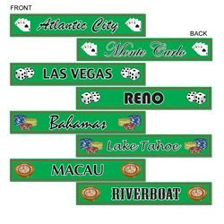 Gambling Destination Street Sign Cutouts (4/pkg)