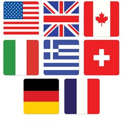 International Coasters (8/pkg)