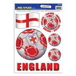 England Soccer Peel 'N Place (6/Sheet)