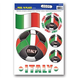 Italy Soccer Peel 'N Place (6/Sheet)