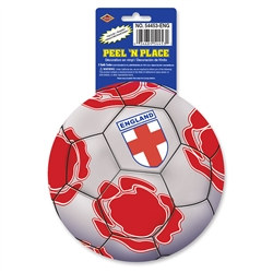 England Soccer Ball Peel 'N Place (1/Sheet)