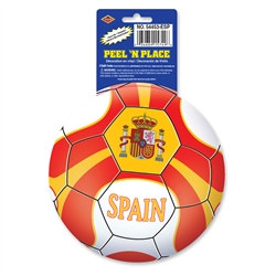 Spain Soccer Ball Peel 'N Place (1/Sheet)