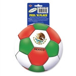 Mexico Soccer Ball Peel 'N Place (1/Sheet)