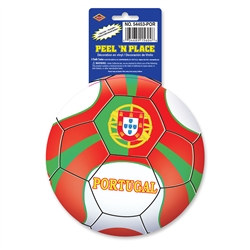 Portugal Soccer Ball Peel 'N Place (1/Sheet)