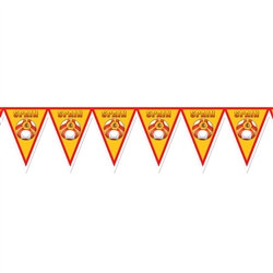 Spain Soccer Pennant Banner