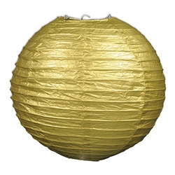 Gold Paper Lanterns (3 Paper Lanterns Per Package)