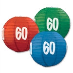 60th Paper Lanterns (3/Pkg)