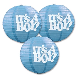 It's A Boy Paper Lanterns (3/Pkg)