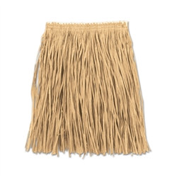 Natural Adult Mini Paper Raffia Hula Skirt (1/Pkg)