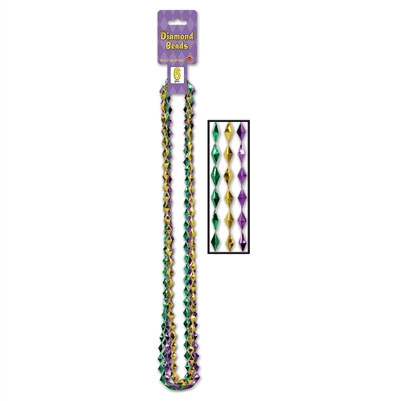 Green, Gold, and Purple Diamond Beads
