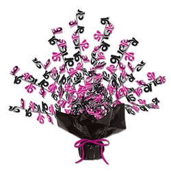 Black and Cerise 16 Gleam 'N Burst Centerpiece