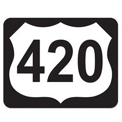 420 Highway Sign Cutout